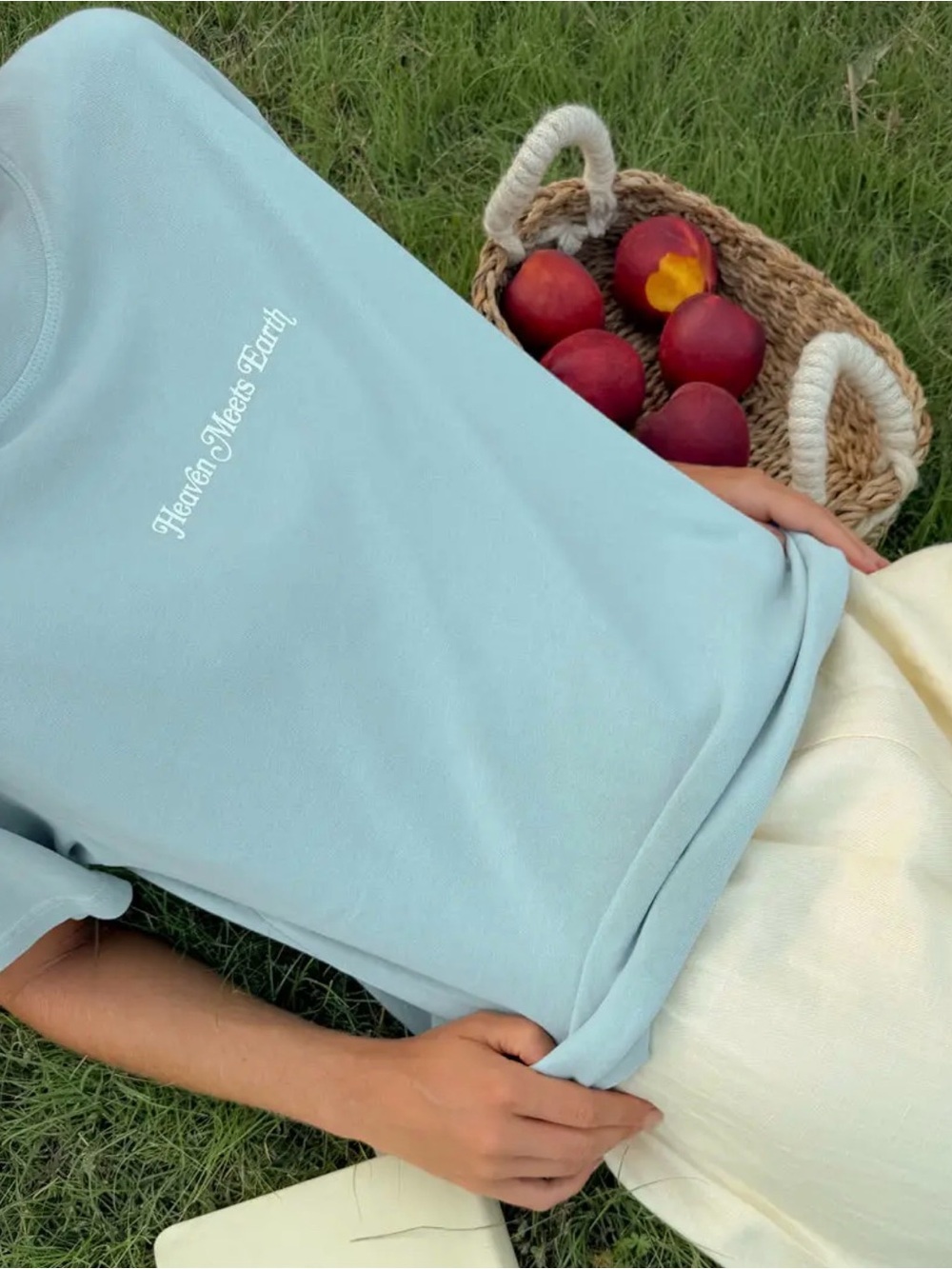 Heaven Meets Earth Women's Light Blue Short Sleeve Tee